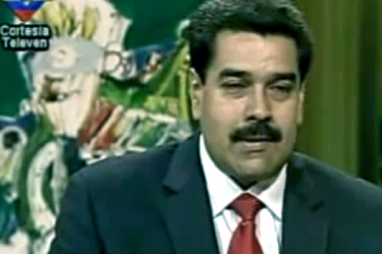 Außenminister Nicolás Maduro in der Sendung "José Vicente hoy"