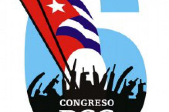 Logo des VI. Parteitages der PCC in Kuba
