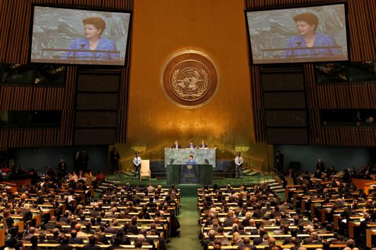 Dilma Rousseff vor der UNO-Generalversammlung