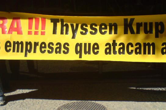 Protest gegen Thyssen-Krupp / Vale in Rio