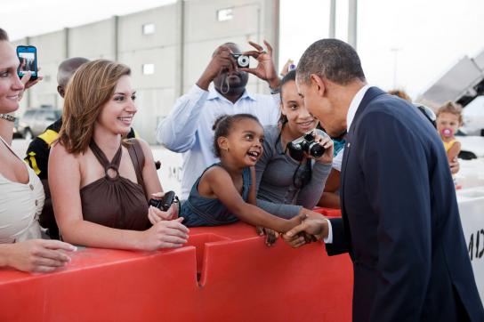 Obama am Flughafen Miami