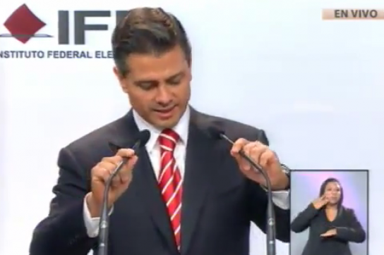 Enrique Peña Nieto in der Debatte