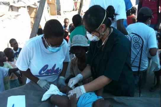 Mitarbeiter der "Brigade Henry Reeve" in Haiti