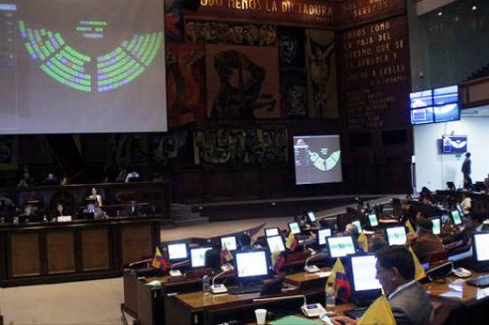 Plenarsitzung des Parlaments von Ecuador