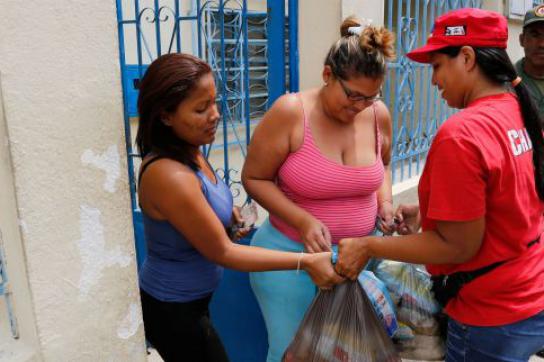 Verteilung von Lebensmitteln in Venezuela