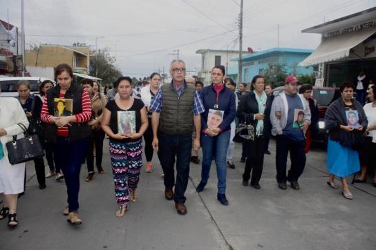 Protestmarsch der Angehörigen und Freunde in Tierra Blanca