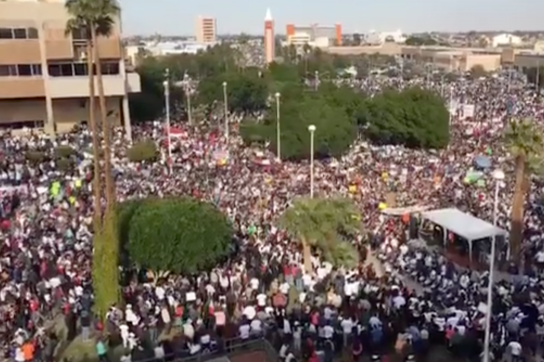Protest gegen die Privatisierung von Wasser in Baja California, Mexiko