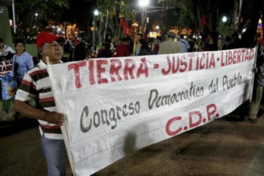 Der Demokratische Volkskongress hatte zur Demonstration in Paraguay aufgerufen