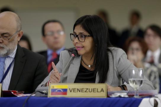 Außenministerin von Venezuela, Delcy Rodríguez, auf dem OAS-Gipfel