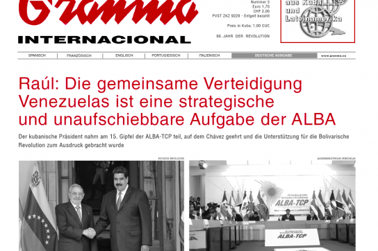 Die deutsche Ausgabe der Granma Internacional wird vom Verlag 8. Mai herausgegeben