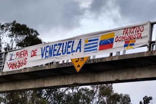 Transparent der PCV: "Yankees raus aus Venezuela"