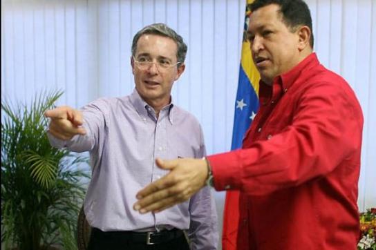 planen wieder gemeinsame Vorhaben: Uribe und Chávez Freundschaft neu aufgelegt